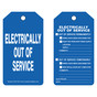 Blue Electrically Out Of Service Tag CS271407