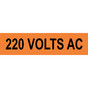 220 Volts Ac Label for Electrical Voltage VLT-13053