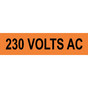 230 Volts Ac Label for Electrical Voltage VLT-13055