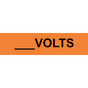 Custom - Volts Label for Electrical Voltage VLT-16267