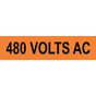 480 Volts AC Label for Electrical Voltage