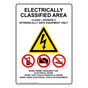 Electrically Classified Area Sign NHE-18495