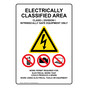 Electrically Classified Area Sign NHE-25196