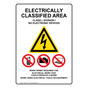 Electrically Classified Area Sign NHE-25197