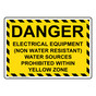 Danger Electrical Equipment (Non Water Resistant) Sign NHE-27478