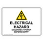 Electrical Hazard Disconnect Power Sign With Symbol NHE-28576