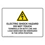 Electric Shock Hazard Do Not Touch Sign With Symbol NHE-28650