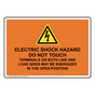 Electric Shock Hazard Do Not Touch Sign With Symbol NHE-29543