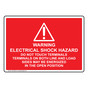 Warning Electrical Shock Hazard Do Sign With Symbol NHE-29548