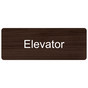 Kona Engraved Elevator Sign EGRE-305_White_on_Kona