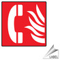 Fire Emergency Phone Symbol Label for Emergency Response LABEL_SYM_122_d