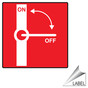 Gas Shutoff Valve Symbol Label for Emergency Response LABEL_SYM_307