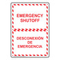 Emergency Shutoff Bilingual Sign NHB-9456