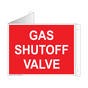 Red Triangle-Mount GAS SHUTOFF VALVE Sign
