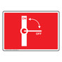 Gas Shutoff Valve Symbol Sign NHE-13842