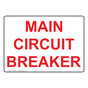 Main Circuit Breaker Sign NHE-27082