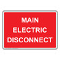 Main Electric Disconnect Sign