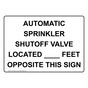 Automatic Sprinkler Shutoff Valve Located ____ Sign NHE-28933