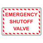 Emergency Shutoff Valve Sign NHE-28984