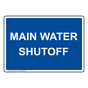 Main Water Shutoff Sign NHE-29575