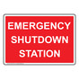 Emergency Shutdown Station Sign NHE-30172