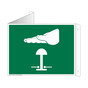 Green Triangle-Mount [Graphic Only] EMERGENCY SWITCH Sign With Symbol NHE-7255Tri