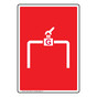 Portrait Gas Shutoff Valve Symbol Sign NHEP-13839