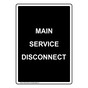 Portrait Main Service Disconnect Sign NHEP-27092