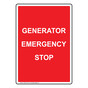 Portrait Generator Emergency Stop Sign NHEP-27135