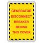 Portrait Generator Disconnect Breaker Behind Sign NHEP-27483
