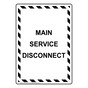 Portrait Main Service Disconnect Sign NHEP-27533