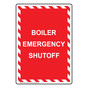 Portrait Boiler Emergency Shutoff Sign NHEP-30142