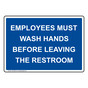 Employees Must Wash Hands Sign NHE-26678