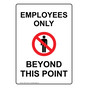 Employees Only Beyond This Point Sign NHEP-15195