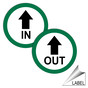 In Out Label for Enter / Exit LABEL_CIRCLE_127_129_Set