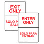 Enter Only Exit Only Bilingual Sign Set NHB-13887_15543_Set