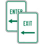 Enter Left Exit Left Sign Set PKE-22140_13881_Set