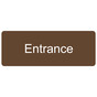 Brown Engraved Entrance Sign EGRE-315_White_on_Brown
