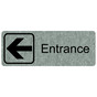 Platinum Marble Engraved Entrance (Left) Sign with Symbol EGRE-320-SYM_Black_on_PlatinumMarble