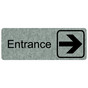 Platinum Marble Engraved Entrance (Right) Sign with Symbol EGRE-325-SYM_Black_on_PlatinumMarble