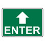 Enter [With Up Arrow] Sign NHE-19638_GRN