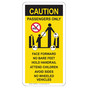 Caution Face Forward No Bare Feet Hold Handrail Escalator Sign CS462323