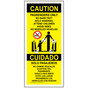Caution Passengers Only No Bare Feet Hold Handrail Bilingual Escalator Sign ESCB-39457