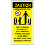 Caution Face Forward No Bare Feet Hold Handrail Escalator Sign ESCE-39462