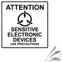 Attention Sensitive Electronic Devices Use Precautions Label NHE-18575