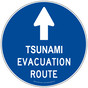 Tsunami Evacuation Route With Up Arrow Sign NHE-13459