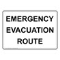 Emergency Evacuation Route Sign NHE-25566