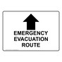 Emergency Evacuation Route [ Up Arrow ] Sign NHE-25570