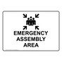 Emergency Assembly Area Sign for Emergency Response NHE-25576