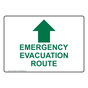 Emergency Evacuation Route [ Up Arrow ] Sign NHE-25608